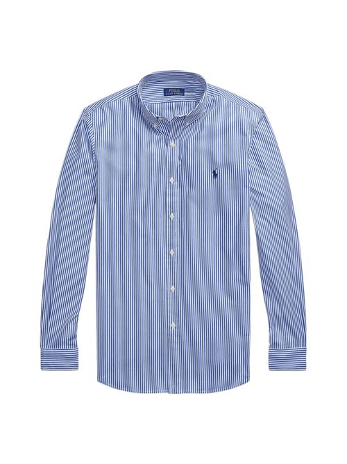 camicia uomo righe popeline stretch blu/bianco POLO RALPH LAUREN | 710928254008